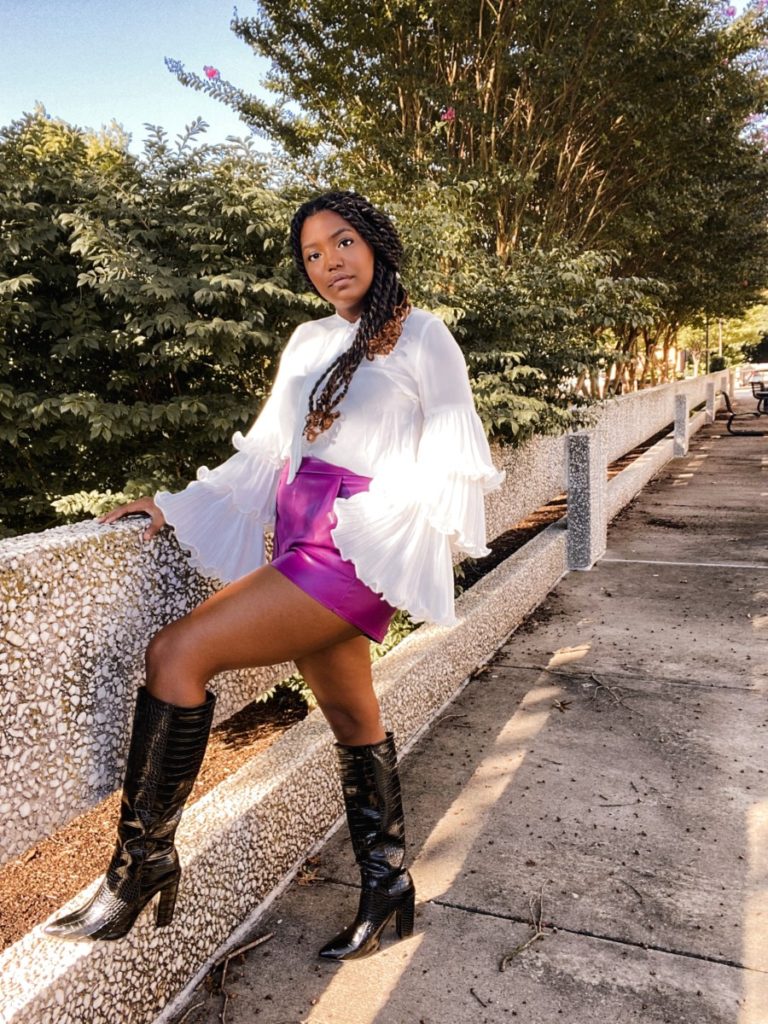 Shorts, blouse, boots - Shein